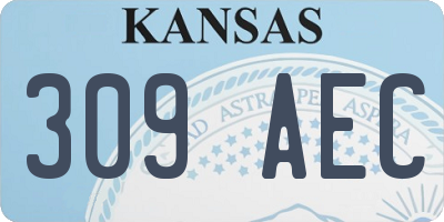 KS license plate 309AEC