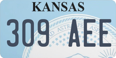 KS license plate 309AEE