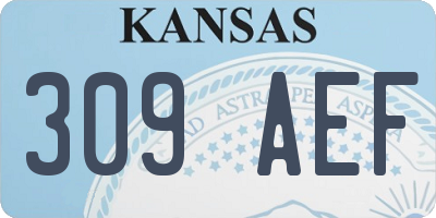 KS license plate 309AEF