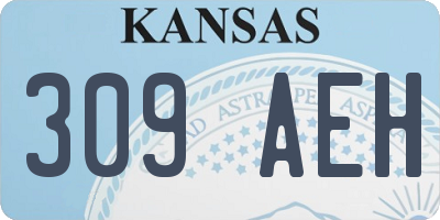 KS license plate 309AEH