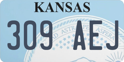 KS license plate 309AEJ
