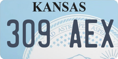 KS license plate 309AEX