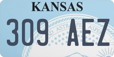 KS license plate 309AEZ