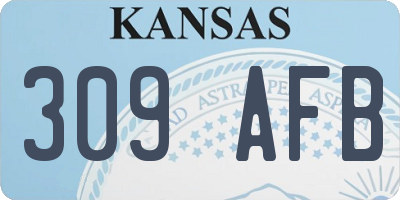 KS license plate 309AFB