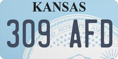 KS license plate 309AFD