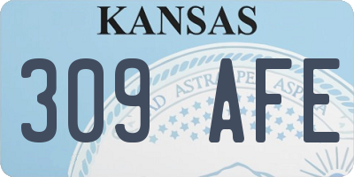 KS license plate 309AFE