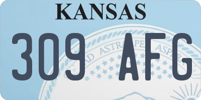 KS license plate 309AFG