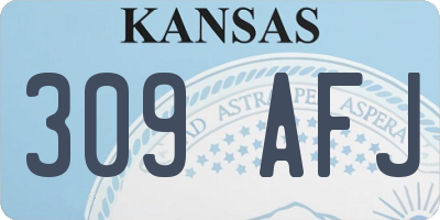 KS license plate 309AFJ