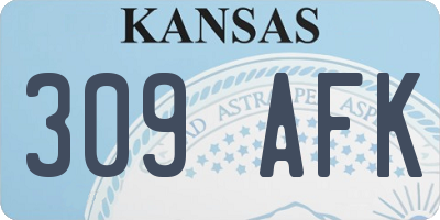 KS license plate 309AFK