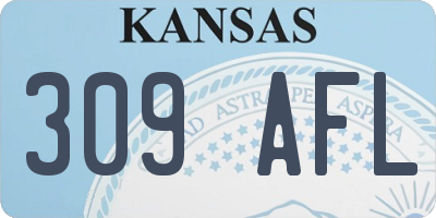 KS license plate 309AFL