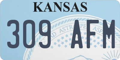 KS license plate 309AFM