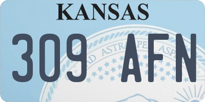KS license plate 309AFN