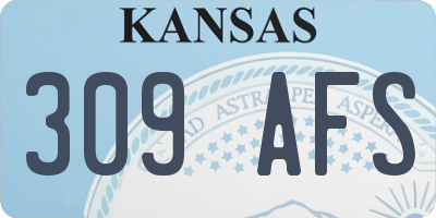 KS license plate 309AFS