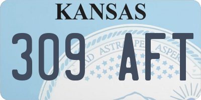 KS license plate 309AFT