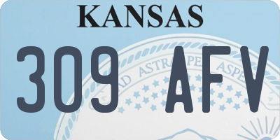 KS license plate 309AFV