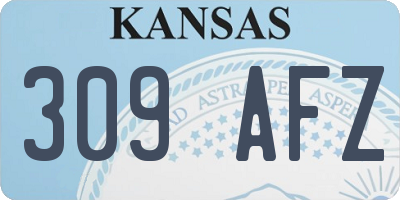 KS license plate 309AFZ