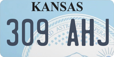 KS license plate 309AHJ