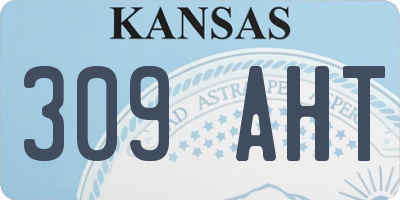 KS license plate 309AHT