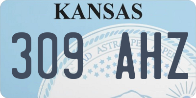 KS license plate 309AHZ