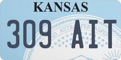 KS license plate 309AIT