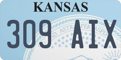 KS license plate 309AIX