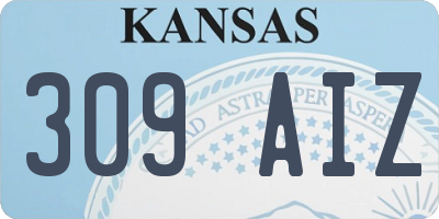 KS license plate 309AIZ