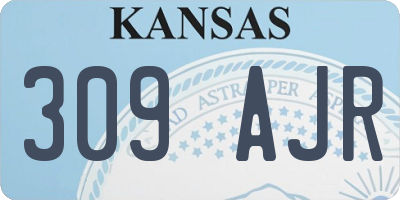 KS license plate 309AJR