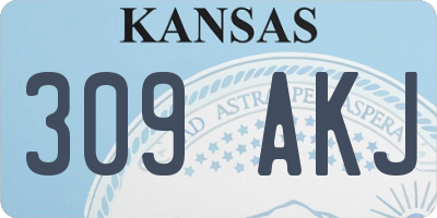 KS license plate 309AKJ