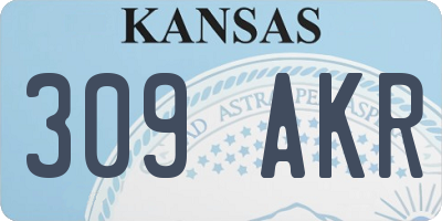 KS license plate 309AKR