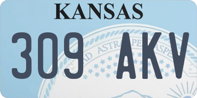 KS license plate 309AKV