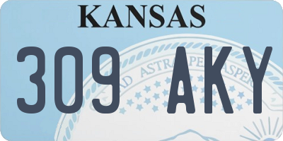 KS license plate 309AKY