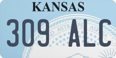 KS license plate 309ALC