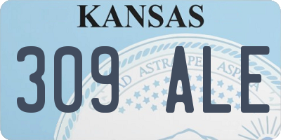 KS license plate 309ALE
