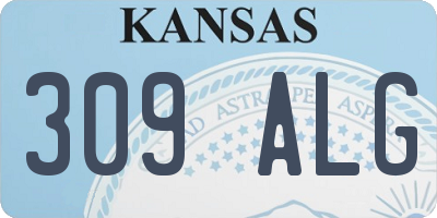 KS license plate 309ALG