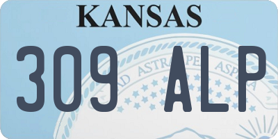 KS license plate 309ALP