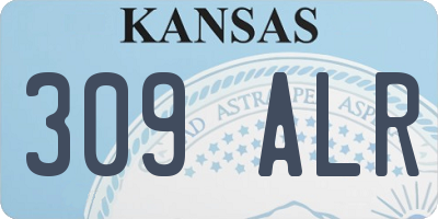 KS license plate 309ALR