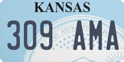KS license plate 309AMA