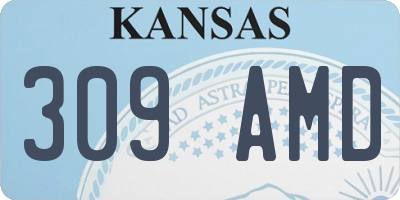 KS license plate 309AMD