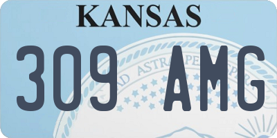 KS license plate 309AMG