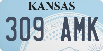 KS license plate 309AMK