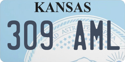 KS license plate 309AML