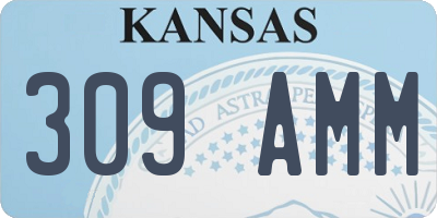 KS license plate 309AMM