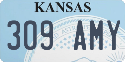 KS license plate 309AMY