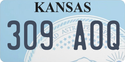 KS license plate 309AOQ