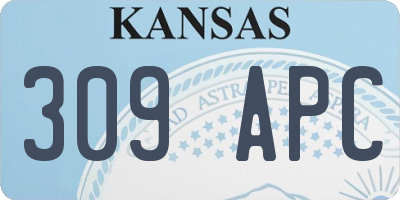 KS license plate 309APC