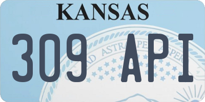 KS license plate 309API