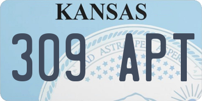 KS license plate 309APT