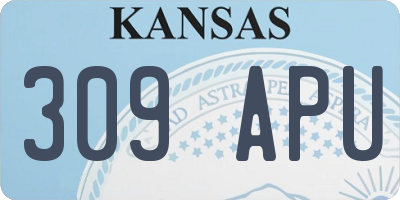 KS license plate 309APU