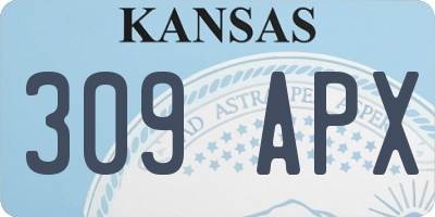 KS license plate 309APX