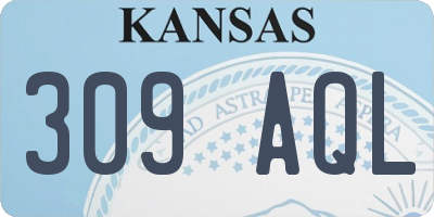 KS license plate 309AQL